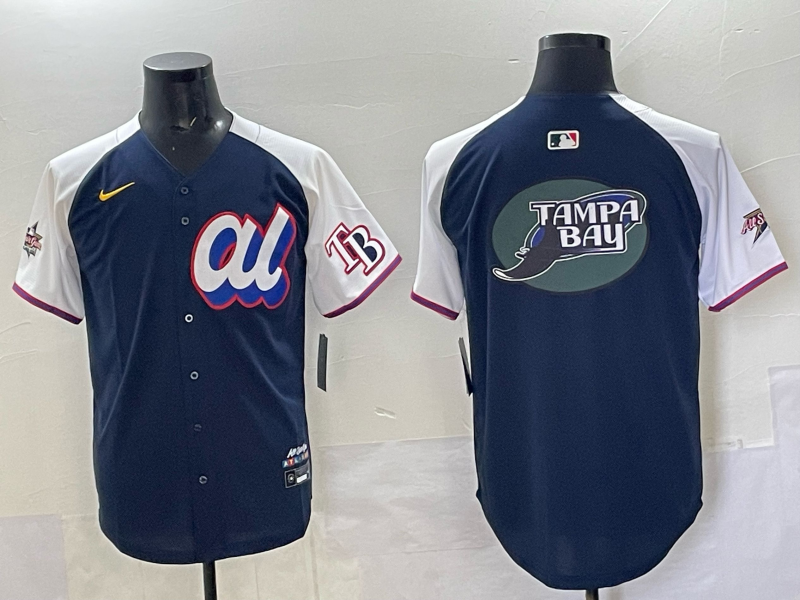 MenTampa Bay Rays Blank blank Blue All star Nike MLB Jersey 001